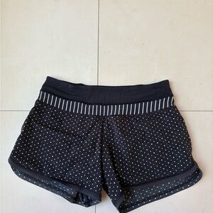 Lululemon Athletica Black and White Athletic Shorts